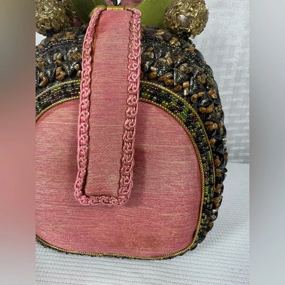 Mary Frances Beaded Floral Mini Handbag Purse - Picture 3 of 12